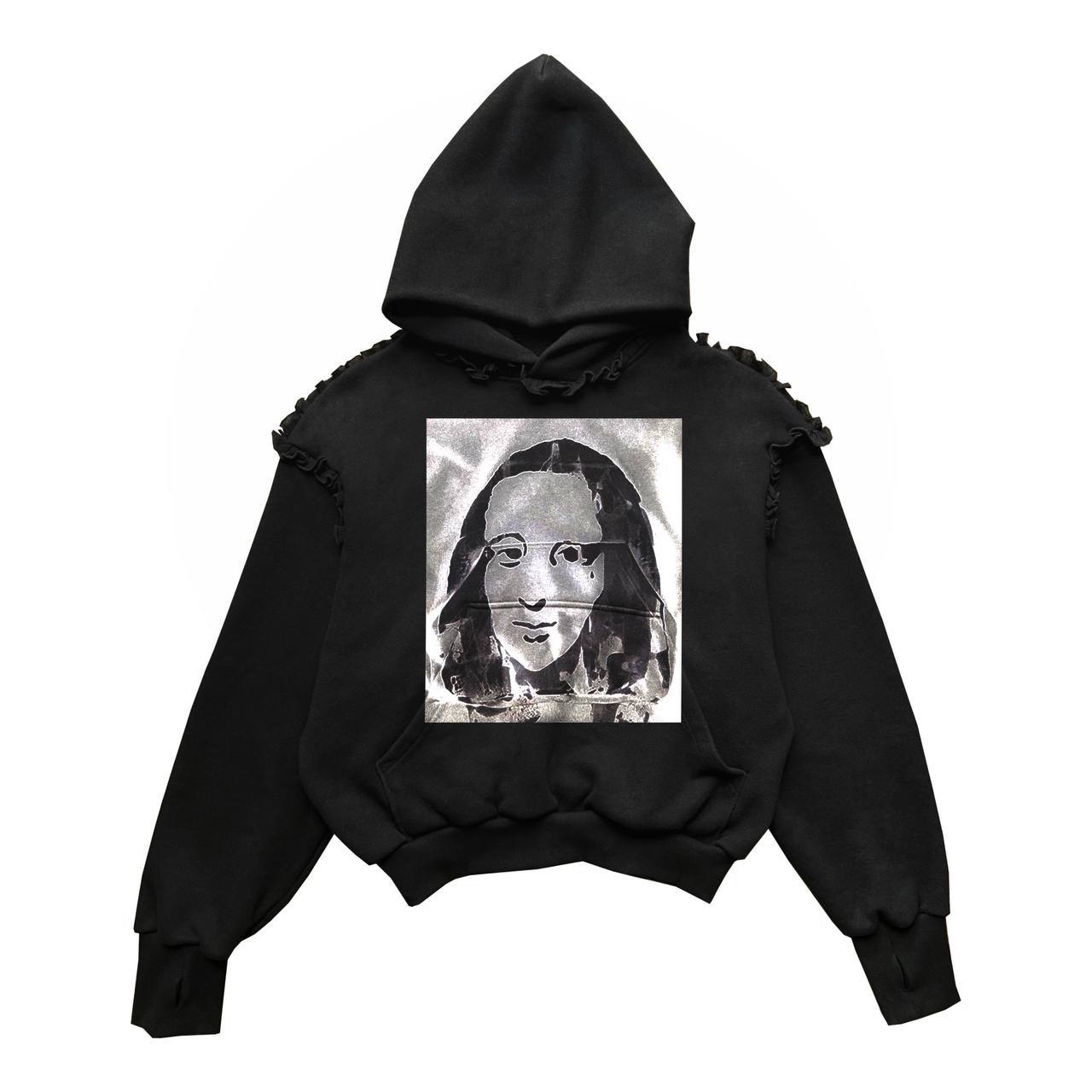 "LISA" WHITE SQUARE HOODIE